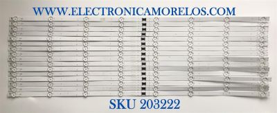 KIT DE LED'S PARA TV SONY (16 PIEZAS) / NUMERO DE PARTE LB8500B / LB8500B V0_04 / 8500B00001 / U121 N / PANEL YSAF085CNU01 / MODELOS  XBR-85X800H / XBR85X800H