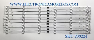 KIT DE LED'S PARA TV SONY (10 PIEZAS) / NUMERO DE PARTE L3_BNN_E5_CFM_S6_2_R1.0_U5C_1.0 / LM41-01022A / BC-H 94V-0 / U723 Z / PANEL YSAF055CNO01 / MODELO XBR-55X800H / XBR55X800H