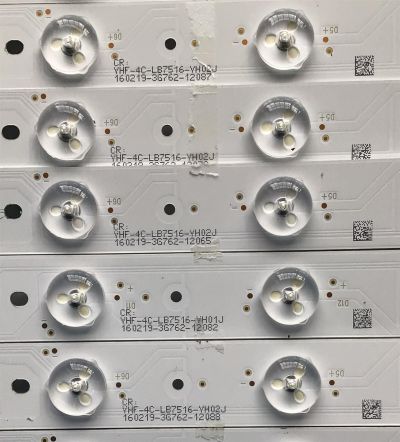 KIT DE LED'S PARA TV TCL (20 PIEZAS) / NUMERO DE PARTE TCL-75R6_LD_L-3030-LX20180911 / YHF-4C-LB7516-YH02J / TCL-75R6_LD_L-3030-LX20180911 VER.3 / PANEL LVU750NDBL / MODELO 75R615 - Imagen 5