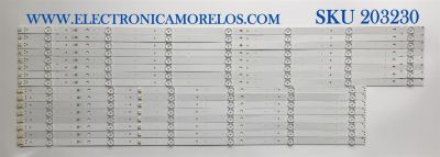 KIT DE LED'S PARA TV SONY (16 PIEZAS) / NUMERO DE PARTE L3_3L_G5_CFP_R6_1_R1.0/L3_3L_CFP_L7_1_R1.0 / LM41-01011A / LM41-01012A / L3_3L_G5_CFP_R6_1_R1.0_U3K_1.0 / L3_3L_G5_CFP_L7_1_R1.0_U3K_1.0 / PANEL YSAF075CNU01 / MODELO KD75X750H / KD-75X750H