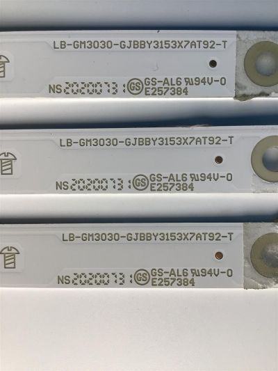 KIT DE LED'S PARA TV INSIGNIA (3 PIEZAS) / NUMERO DE PARTE LB-GM3030-GJBBY3153X7AT92-T / GM3030 / GJBBY3153X7AT92 / 210BZ07D0B334DC06X / 32BC09 / PANEL TPT320B5-HIF01.D / MODELO NS-32DF310NA19 - Imagen 2