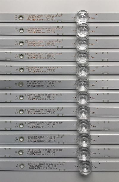 KIT DE LED'S PARA TV ONN / JVC (12 PIEZAS) / NUMERO DE PARTE 30370006003 / 30370006004 / LED70D06A-ZC66AG-03 / LED70D06B-ZC66AG-03 / E78030 / PANEL JE695REHB9L / MODELOS 100012588 / LT-70MAW795 - Imagen 2