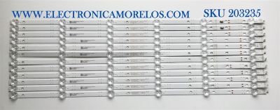 KIT DE LED'S PARA TV ONN / JVC (12 PIEZAS) / NUMERO DE PARTE 30370006003 / 30370006004 / LED70D06A-ZC66AG-03 / LED70D06B-ZC66AG-03 / E78030 / PANEL JE695REHB9L / MODELOS 100012588 / LT-70MAW795