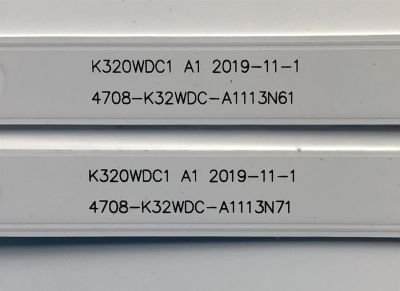  KIT DE LED'S PARA TV TOSHIBA (2 PIEZAS) / NUMERO DE PARTE K320WDC1 / 4708-K32WDC-A1113N71 / 4708-K32WDC-A1113N61 / 471R1P53 / 25909A / PANEL K320WDCRA-HN2004A / MODELO 32LF221U21 / TF-32A710U21 - Imagen 3