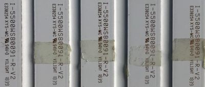 KIT DE LED'S PARA TV VIZIO (10 PIEZAS) / NUMERO DE PARTE I-5500WS80091 / I-5500WS80091-R-V2 / I-5500WS80091-L-V2 / PANEL LSC550FFN11 / MODELOS D55-F2 / D55-F2 LWZQWXKU - Imagen 3