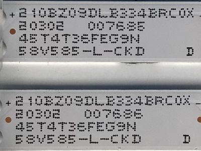 KIT DE LED'S PARA TV VIZIO (4 PIEZAS) / NUMERO DE PARTE  LB-GM3030-GJVIZIO582X20VB00 / LB-GM3030-GJVIZIO582X20VB00-R-Y / LB-GM3030-GJVIZIO582X20VB00-L-Y / 210BZ11DRB334 / 58V585-R-CKD /58V585-L-CKD PANEL TPT580B5 / MODELO V585-H11 - Imagen 2