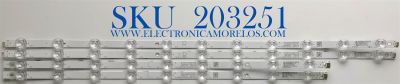 KIT DE LED'S PARA TV VIZIO (4 PIEZAS) / NUMERO DE PARTE  LB-GM3030-GJVIZIO582X20VB00 / LB-GM3030-GJVIZIO582X20VB00-R-Y / LB-GM3030-GJVIZIO582X20VB00-L-Y / 210BZ11DRB334 / 58V585-R-CKD /58V585-L-CKD PANEL TPT580B5 / MODELO V585-H11