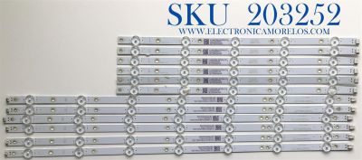 KIT DE LED'S PARA TV VIZIO (12 PIEZAS) / NUMERO DE PARTE LB50094 / LB50094 V0_02 / LB50094 V1_02 / 17563B / 17562B / PANEL TPT500J1-HVN07.U / MODELO D50F-F1