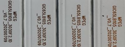 KIT DE LED'S PARA TV TCL (4 PIEZAS) / NUMERO DE PARTE GIC65LB105_3030F2.1D / GIC65LB105_3030F2.1D_V07_20200709 / 4C-LB6512-ZM05J / PANEL LVU650NDEL / MODELO 65S435 / 65S434 / 65S431 - Imagen 3