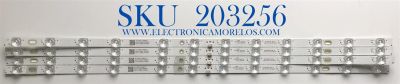 KIT DE LED'S PARA TV TCL (4 PIEZAS) / NUMERO DE PARTE GIC65LB105_3030F2.1D / GIC65LB105_3030F2.1D_V07_20200709 / 4C-LB6512-ZM05J / PANEL LVU650NDEL / MODELO 65S435 / 65S434 / 65S431