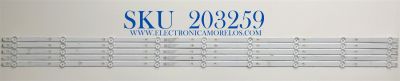 KIT DE LED'S PARA TV INSIGNIA (5 PIEZAS) / NUMERO DE PARTE LB-DM3030-GJD3X3555X9GB00-S / 210BZ09D0B334BMC7X / 55BB00-CKD / PANEL TPT550U1-QVN05.U / MODELO NS-55DF710NA21