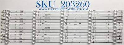 KIT DE LEDS PARA TV HISENSE ORIGINAL 10 PIEZAS / NUMERO DE PARTE LB6508H / LB6508H V0 / HD650Y1U71-T0L3-2020043001 / PANEL'S HD650Y1U71-T0L3/S0/GM/ROH / HD650Y1U71-T0L3 / MODELOS 100021261 / 65R6E4 / 65A65H / 65C350KU
