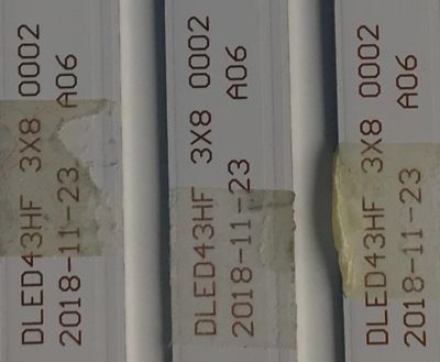 KIT DE LED'S PARA TV ONN (3 PIEZAS) / NUMERO DE PARTE DLED43HF-3X8 / DLED43HF 3X8 0002 / MODELOS 100002460 / ONA43UB19E04 - Imagen 4