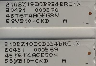 KIT DE LED'S PARA TV VIZIO (2 PIEZAS) / NUMERO DE PARTE LB-GM3030-GJVIZIO582XVB10-J / 210BZ18D0B334BRC1X / 58VB10-CKD / PANEL TPT580WR-PV7D / MODELO V585-H11      - Imagen 2