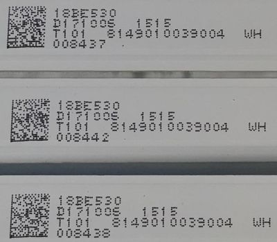 KIT DE LED'S PARA TV ELEMENT (3 PIEZAS) / NUMERO DE PARTE JL.D38561330-114BS-M / 8149010039004 / 18BE530 / PANEL CN385CN9520 / MODELOS  ELSW3917BF / ELSW3917BF K7D1M - Imagen 4