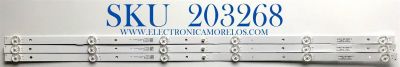 KIT DE LED'S PARA TV ELEMENT (3 PIEZAS) / NUMERO DE PARTE JL.D38561330-114BS-M / 8149010039004 / 18BE530 / PANEL CN385CN9520 / MODELOS  ELSW3917BF / ELSW3917BF K7D1M