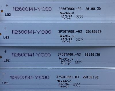KIT DE LEDS PARA TV ELEMENT ORIGINAL 4 PIEZAS / NUMERO DE PARTE 20180130 / 3P50TA001-A3 / 112600141-YC00 / 0350TA002 / PANEL T500-TAF-DLED / MODELO E25W5018 - Imagen 2