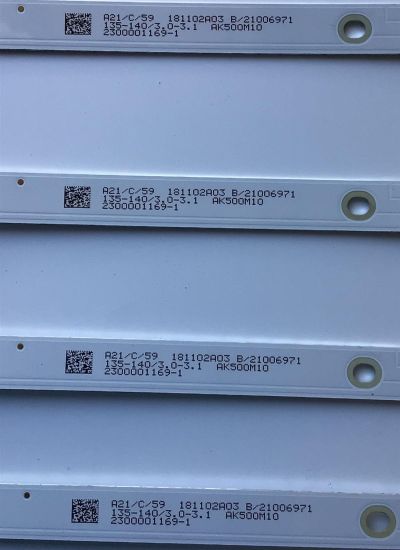 KIT DE LED'S PARA TV ELEMENT (4 PIEZAS) / NUMERO DE PARTE 303AK500040 / AHKK50D08-ZC22AG-03 / 2300001169-1 / AK500M10 / 181102A03 / PANEL T500-TAF-DLED / MODELO E25W5018 - Imagen 2