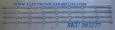 KIT DE LED'S PARA TV ELEMENT (4 PIEZAS) / NUMERO DE PARTE C-CNCF50D938 / 112600122/C003 / M4-M165-J-W50 / 20180309 / 70056 / PANEL V500HJ1-PE8 / T500-TGF-DLED / MODELO E25W5018