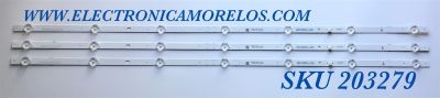 KIT DE LED'S PARA TV INSIGNIA (3 PIEZAS) / NUMERO DE PARTE SSC-BX403030T030799R / SSC-BX403030T030799R-REV1.1 / PE5P-551J-2-K / 09810104MC03 / PANEL V400HJ6-PE1 / MODELO NS-40D510NA21