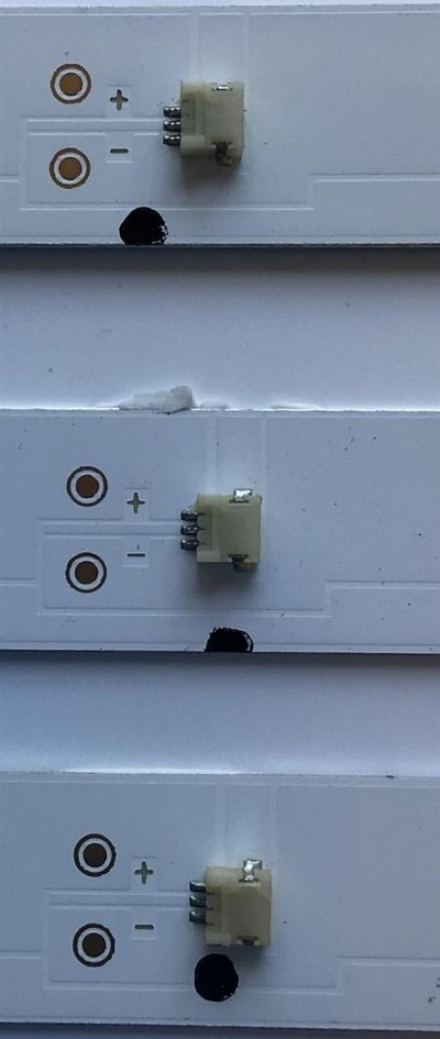 KIT DE LED'S PARA TV ELEMENT (3 PIEZAS) / NUMERO DE PARTE CRH-K38.53030T030675W / CRH-K38.53030T030675W-REV1.6W / M01Y158J26PQR1780K / 208708.2 / PANEL CN385CN7520 / MODELO ELSW3917BF - Imagen 2