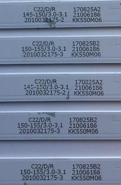 KIT DE LED'S PARA TV ELEMENT (10 PIEZAS) / NUMERO DE PARTE 303KK550040 / KSKK55D05-ZC22AG-04 / KK550M07 / 170830A2 / PANEL'S MD5533YTAF / MD5534YTAF / MD5532YTSF / MD5541YTCF / MD5535YTAF / MD5536YTAF / MODELOS ELEFW5517 / ELEFW5518 - Imagen 2