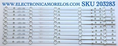 KIT DE LED'S PARA TV ELEMENT (10 PIEZAS) / NUMERO DE PARTE 303KK550040 / KSKK55D05-ZC22AG-04 / KK550M07 / 170830A2 / PANEL'S MD5533YTAF / MD5534YTAF / MD5532YTSF / MD5541YTCF / MD5535YTAF / MD5536YTAF / MODELOS ELEFW5517 / ELEFW5518