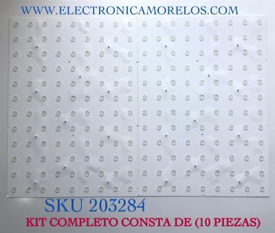 KIT DE LED'S PARA TV SAMSUNG (10 PIEZAS) / NUMERO DE PARTE BN96-50728A / 50728A / BN41-02771A / 20Y_Q90T_85 / TO58P-257A / PANEL CY-TT075FLAV5H / MODELOS QN75Q90TAFXZA / QN75Q90TAFXZA AB02