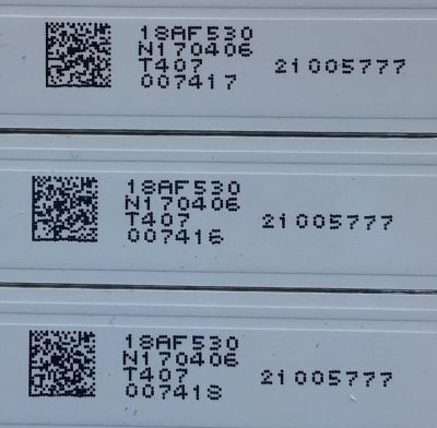 KIT DE LED'S PARA TV ELEMENT (3 PIEZAS) / NUMERO DE PARTE JL.D40081330-111AS-M / 21005777 / 18AF530 / N170406 / PANEL MD4009YTIF / MODELOS ELFW4017 / ELFW4017 D7C0M - Imagen 3