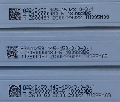 KIT DE LED'S PARA TV ELEMENT / AVGO (3 PIEZAS) / NUMERO DE PARTE 303TH395040 / TFMT395D07-ZC23AG-07 / TH395M09 / 112600163 / PANEL T395-TAF-DLED / MODELOS ELST4017 J8H0M / E2SW3918 / ELSW3917BF / NP4P0 - Imagen 3