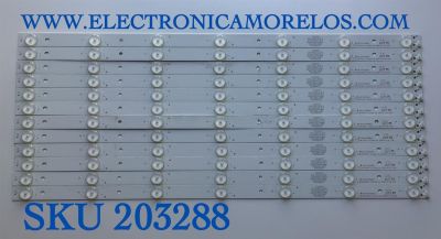 KIT DE LED'S PARA TV WESTINGHOUSE (12 PIEZAS) / NUMERO DE PARTE 303TH550067 / TFMT55D07-ZC21AG-02 / TH550M17 / 910-550-1047 / PANEL T550-DXA-DLED / MODELO WD55FB1530