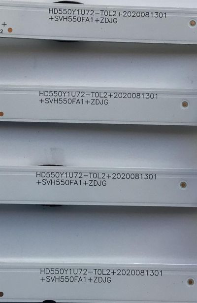 KIT DE LEDS PARA TV HISENSE ORIGINAL 4 PIEZAS / NUMERO DE PARTE SVH550FA1 / HD550Y1U72-T0L2 / 1246021 / 1246709 / HIP7.820.208 / 2021031901 / 2020081301 / ZD_SSC_D550_4X10_01 / PANEL HD55 / MODELO 55R6G / 55A6G / 55R6095G5 / 55R6070G / 55C350KU / 55A65GV - Imagen 5