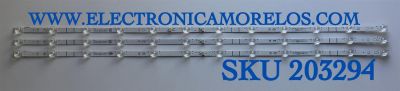KIT DE LED'S PARA TV TCL (3 PIEZAS) / NUMERO DE PARTE TCL-43D8-3030FC-3X12 / TCL-43D8-3030FC-3X12-A-LX20191111 VER 4 / TCL-43D8-3030FC-3X12-A-LX20191111 VER 4 / YHE-4C-LB4312-YH / PANEL LVU430NEBL CD9W00 / MODELO 43S525