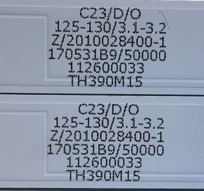 KIT DE LED'S PARA TV ELEMENT (4 PIEZAS) / NUMERO DE PARTE 303TH390045 / TFMT39D08-ZC21AG-02 / TH390M15 / 112600033 / PANEL T390DXB(P)-(DLED) / MODELO ELEFW3916 - Imagen 3