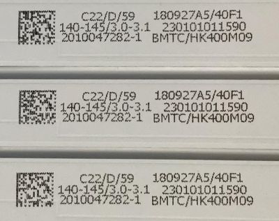 KIT DE LED'S PARA TV ELEMENT (3 PIEZAS) / NUMERO DE PARTE 303HK400040 / 303HK00040 / HK40D07-ZC22AG-06 / BMTC/HK400M09 / MODELO E2SW3918 - Imagen 3