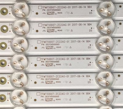 KIT DE LED'S PARA TV ELEMENT (12 PIEZAS) / NUMERO DE PARTE 303TH500060 / TFMT50D07-ZC22AG-01 / TH500M34 / PANEL T500-0UK-DLED / MODELO EL4KAMZ5017T - Imagen 3