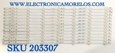 KIT DE LED'S PARA TV ELEMENT (12 PIEZAS) / NUMERO DE PARTE 303TH500060 / TFMT50D07-ZC22AG-01 / TH500M34 / PANEL T500-0UK-DLED / MODELO EL4KAMZ5017T