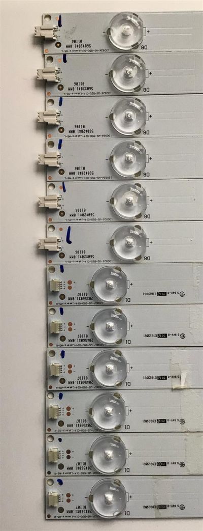 KIT DE LED'S PARA TV VIZIO (12 PIEZAS) / NUMERO DE PARTE 130926-WS-550-014 / 131007-WS-550-014 / 130926-WS-550-014-LAKERS-A5-L / 131007-WS-550-014-LAKERS-A5-R / 5638005B71G / PANEL T550HVN03.0 / MODELO E550I-B2 - Imagen 3