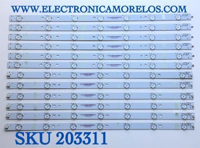 KIT DE LED'S PARA TV VIZIO (12 PIEZAS) / NUMERO DE PARTE 56.38005.030 / 131210-WS-550-014-LAKERS-C8-R / 131210-WS-550-014-LAKERS-C8-L / PANEL'S T550HVN03.0 / T550HVN03.2 / MODELOS E550I-B2 / E550I-B2 LWZ2PPAQ