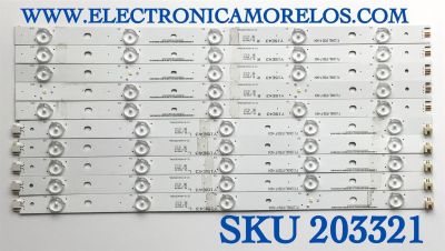 KIT DE LED'S PARA TV VIZIO (10 PIEZAS) / NUMERO DE PARTE IC-D-HWX43D496 / IC-D-HWX43D496L / IC-D-HWX43D496R / 056.38005.0531 / PANEL T430HVN01.0 / MODELO D43-D2