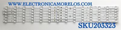 KIT DE LEDS ORIGINAL PARA TV TCL 6 PIEZAS / NUMERO DE PARTE TCL-75F8-3030FC / TCL-75F8-3030FC-A-LX20200601 VER.3 / TCL-75F8-3030FC-B-LX20200601 VER.3 / YHA-4CLB7514-YH / PANEL LVU750NDEL-CD9W03 V2 / MODELO 75S431 / 75S434
