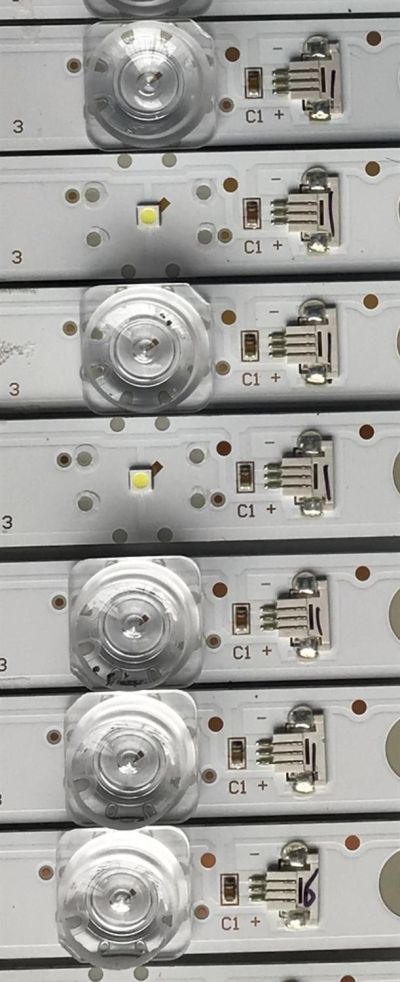 KIT DE LED'S PARA TV TCL (12 PIEZAS) / NUMERO DE PARTE GIC75LB08 / GIC75LB08_3030F2.1D_V1.1_20181016 / 4C-LB7507-ZM03J / E466169 / PANEL  LVU750NDBL-CD9W04 / MODELOS 75S425 / 75S421 / 75S423 / 75S425LACA / 75S425LBCA / 75S425LGBA - Imagen 3