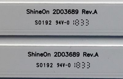 KIT DE LED'S PARA TV INSIGNIA (2 PIEZAS) / NUMERO DE PARTE 2D03689 / SHINEON 2D03689 REV.A / S0192 / SLRDVYHA 34476100021 1000 / YLRDVHLR PVD4CC / PANEL BOEI236WX1 / MODELO NS-24D310NA19 - Imagen 2
