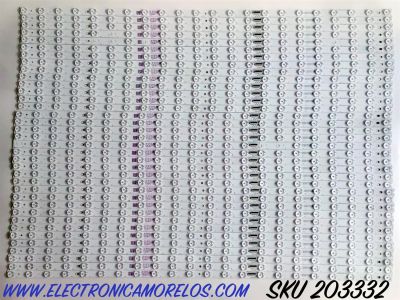 KIT DE LED'S PARA TV VIZIO (36 PIEZAS) NUMERO DE PARTE LBM850M0122-Q-4 / 58.85T15.001 / EVERLIGHT LBM850M0122-Q-4(HF)(0) / T850QVF06.0 / 033ZW14 / PANEL T850QVF06-0 / MODELO P85QX-H1