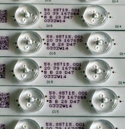 KIT DE LED'S PARA TV VIZIO (36 PIEZAS) NUMERO DE PARTE LBM850M0122-Q-4 / 58.85T15.001 / EVERLIGHT LBM850M0122-Q-4(HF)(0) / T850QVF06.0 / 033ZW14 / PANEL T850QVF06-0 / MODELO P85QX-H1 - Imagen 2