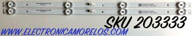 KIT DE LED'S PARA TV INSIGNIA (2 PIEZAS) / NUMERO DE PARTE M08-BD23630-0401N-3689A / YCBDXYCB / PXD4CB / SCBDX51 / 70401-001005 / PANEL BOEI236WX1 / MODELO NS-24D310NA19 / NS-24D310NA21
