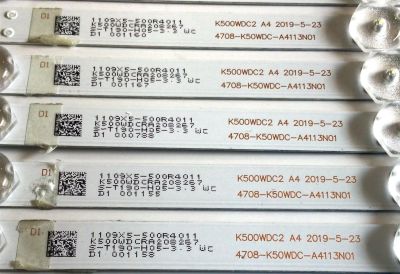 KIT DE LEDS PARA TV TOSHIBA ORIGINAL 9 PIEZAS / NUMERO DE PARTE K500WDC2 A4 / 4708-K50WDC-A4113N01 / 471R1P53 / 1109X5-500R4021 / K500WDCRA 20C398 / ROHS 25871A / PANEL T500QVN03.7 / MODELO 50LF621U21 / PN50951-22U - Imagen 4
