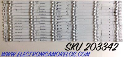 KIT DE LED'S PARA TV HISENSE (14 PIEZAS) / NUMERO DE PARTE SVH750A76 / CRH-BX75S3U813030T14069B8-REV1.3 / HD750S3U81-TAB1 / LE486558 / 2019103001 / PANEL HD750S3U72-TAB1\S2\GM\ROH / HV750QUB-F90 MODELOS 75H6570G / 75R6E3