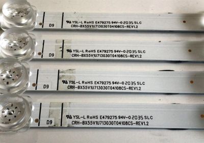 KIT DE LED'S PARA TV HISENSE (4 PIEZAS) / NUMERO DE PARTE BX55V1U713030T04108CS / CRH-BX55V1U713030T04108CS-REV1.2 / 1205540 / 22365800 / 200810X / PANEL HD550V1U51-T0L2/S0/GM/ROH / MODELOS 55H6510G / 55R6040F / 55R7F / 55R6040G - Imagen 2