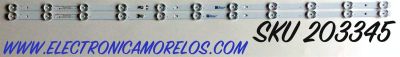 KIT DE LED'S PARA TV ONN ((2 PIEZAS)) / NUMERO DE PARTE LED42D11-ZC52AG-02 / 30342011001 / 42000M59 / PANEL V430DJ1-Q01 / T430QVN03.0 / K430WRD-UF300A / MODELOS 100018254 / 100012584 / E4AA43R / WR43FX2019